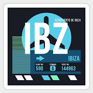 Ibiza (IBZ) Airport Code Baggage Tag A Magnet